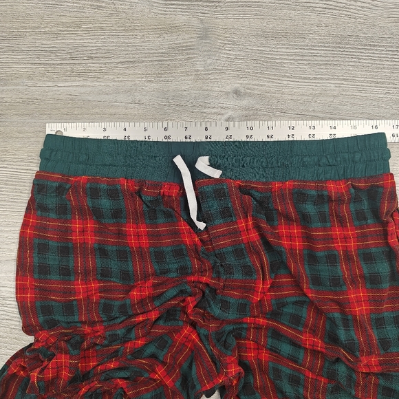 Little Sleepies Adult Tartan Pajamas Shirt Small Bottoms XL Plaid Red Green - Picture 8 of 13